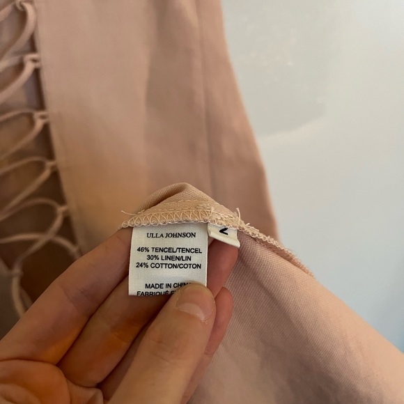 NWT Ulla Johnson Otille Dress Lace Up Front Pink Size 2 - Picture 9 of 13